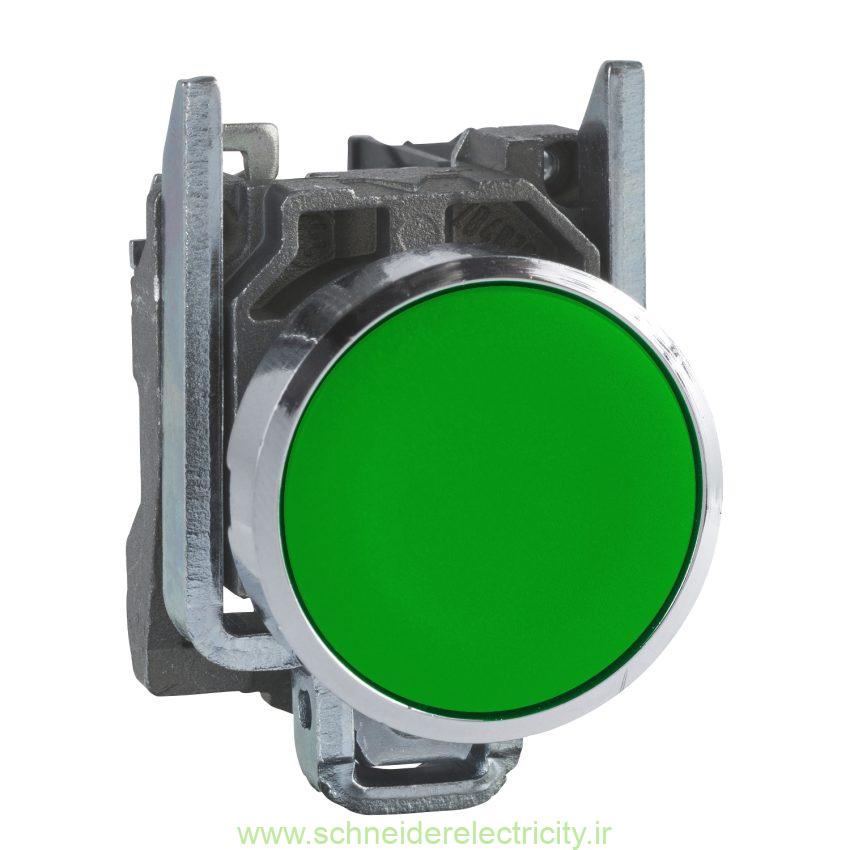 پوش باتن فلزی سبز اشنایدر الکتریک