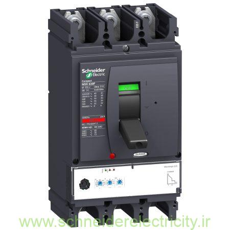 circuit breaker ComPact NSX630F 36 kA at 415 VAC MicroLogic 2.3 trip unit 630 A 3 poles 3d